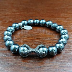 Shaq O'Neal bracelet made with hematite gemstones